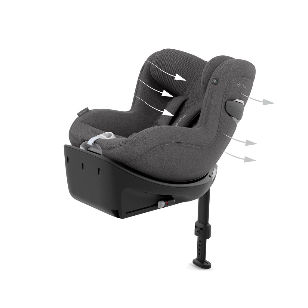Silla auto Cybex Sirona Ti I-size Plus con reductor y capota antiuva