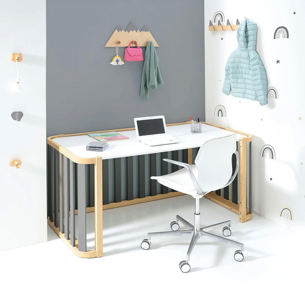 Minicuna cuna cama escritorio 4 en 1 Alondra Madera Crea Tre Nomad