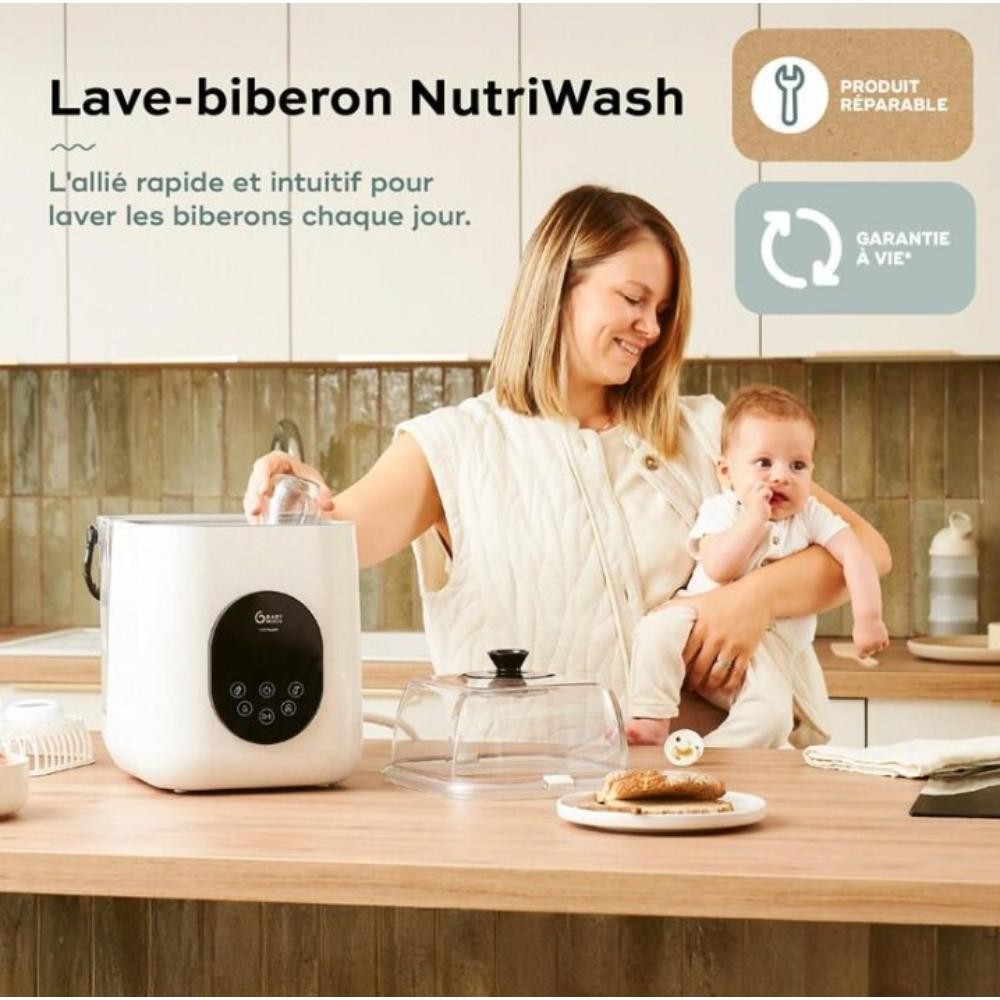Robot Lavabiberones Babymoov Esterilizador Nutriwash Mineral Beige