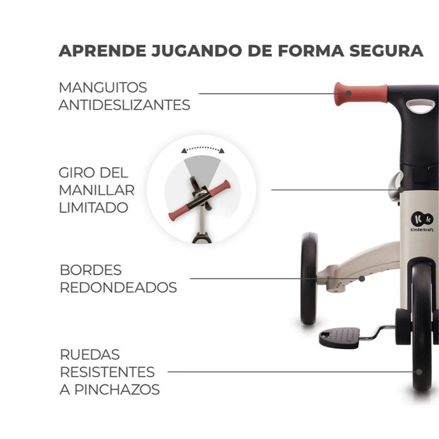 Triciclo multifuncion Kinderkraft 4TRIKE 3 en 1 plegable