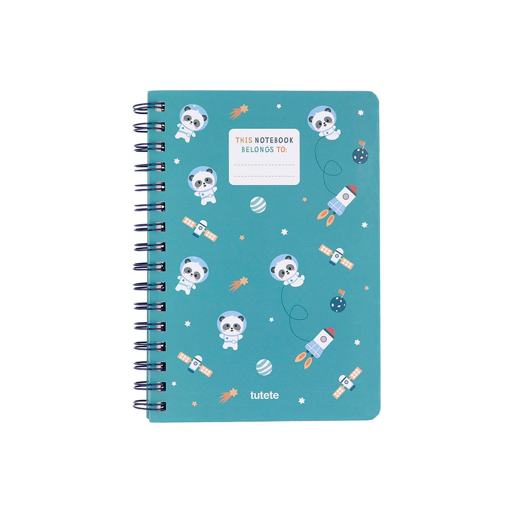 Libreta Tutete Pandas in Space