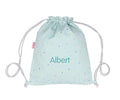 Mochila Tutete Saco Tela Dots Sage Personalizable