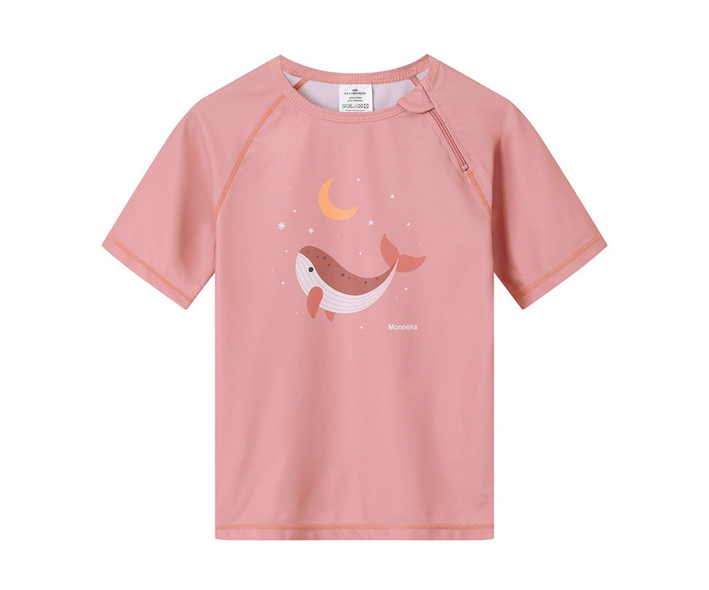 Camiseta Protección Solar Monnëka Whale Pink
