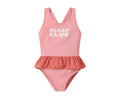 Bañador Monnëka Cruzado con Volantes Stripes Bloom & Blush