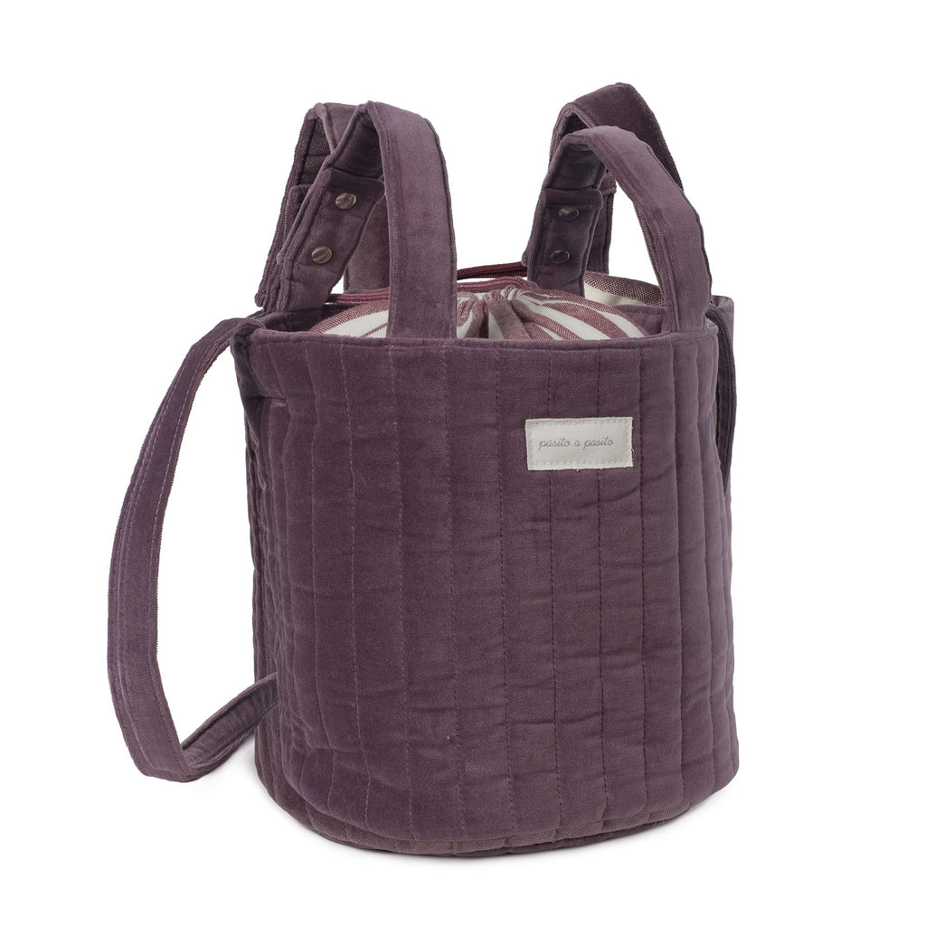 Bolsa Bucket Pasito a Pasito Cherry Velvet