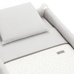 Minicuna Tijera Madera Cambrass Magia Gris/Blanco