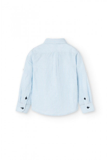 Camisa Boboli lino manga larga listada