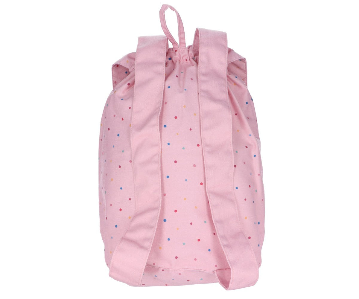 Mochila Tutete Grande Tela Dots Pink Personalizable