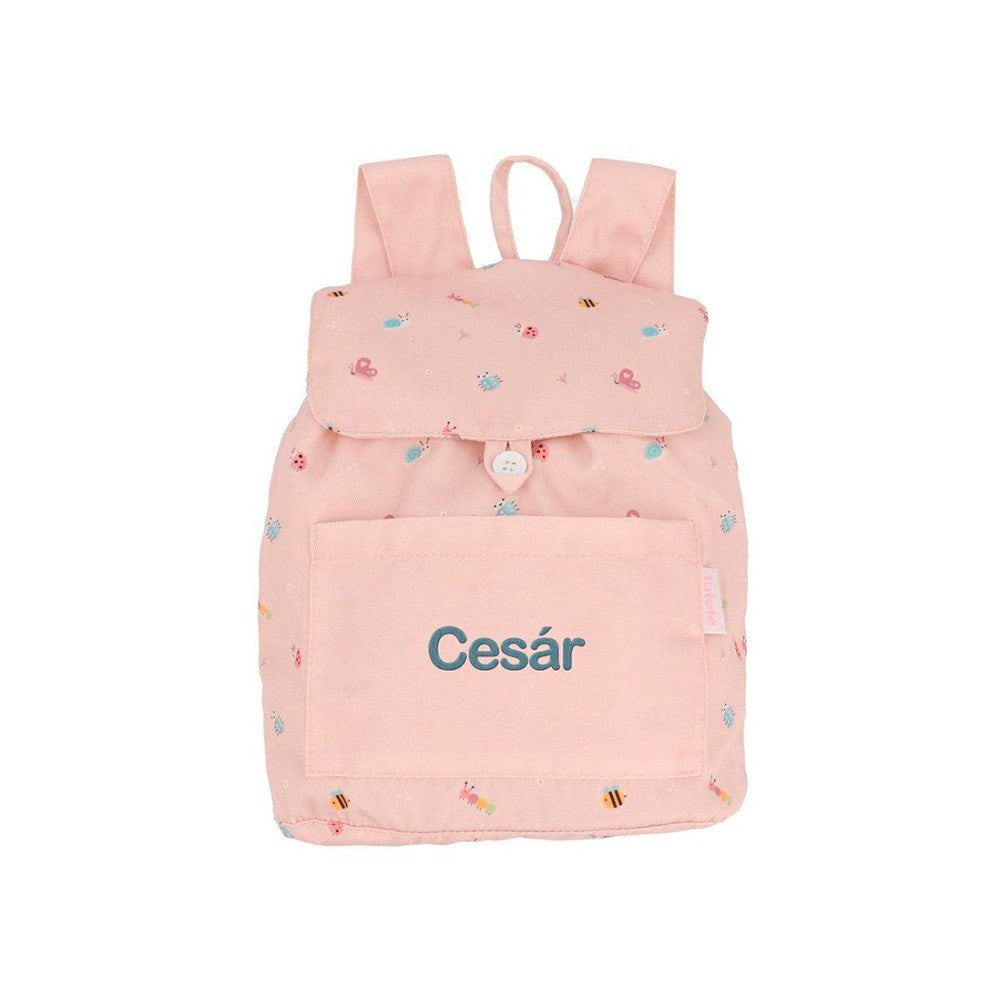 Mochila Pequeña Tela Tutete Bugs Personalizable