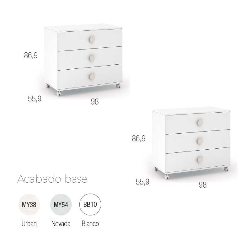 Cómoda Ros Mini BOX 3 cajones
