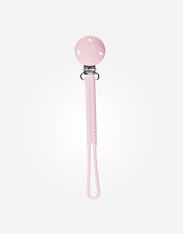Portachupete Saro trenza de silicona sin BPA antibacteriano