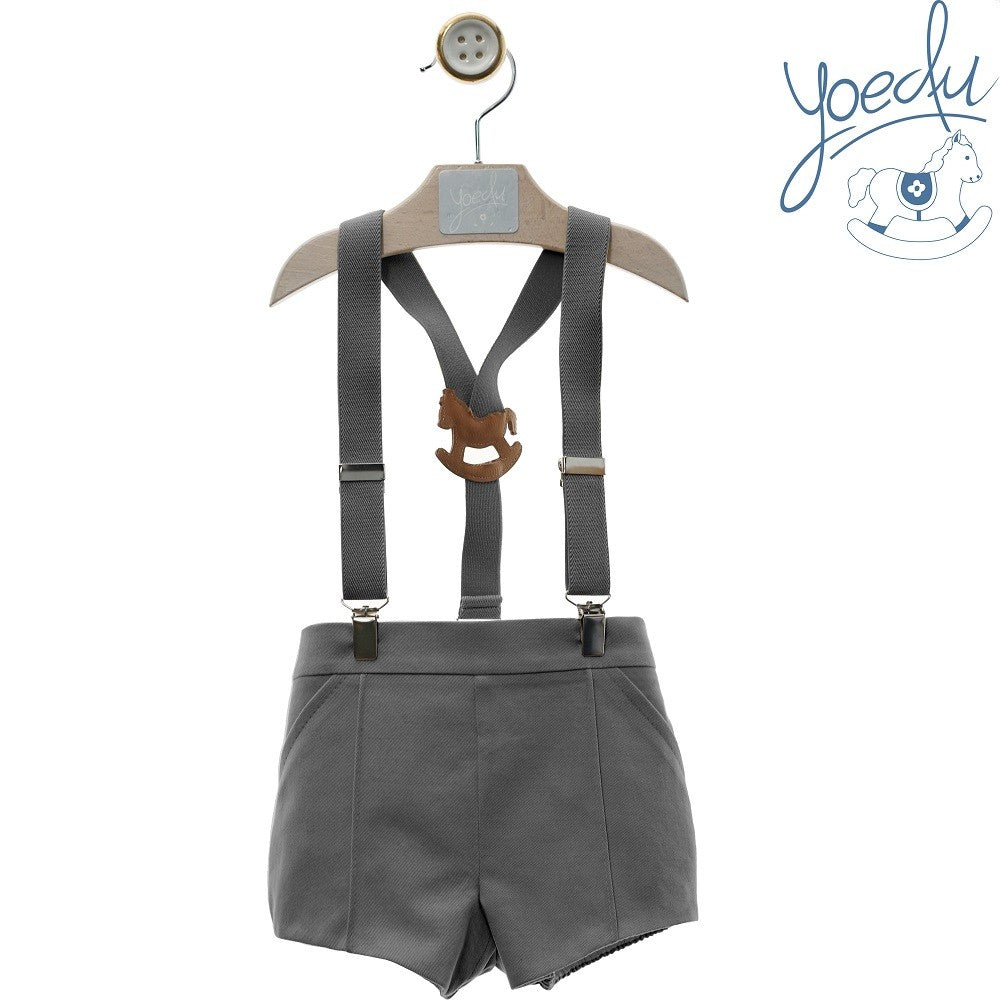 Pantalón bebe Yoedu Sarga con tirantes
