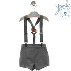 Pantalón bebe Yoedu Sarga con tirantes