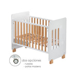 Cuna colecho Interbaby STAR NATURE incluye ruedas y patas natural