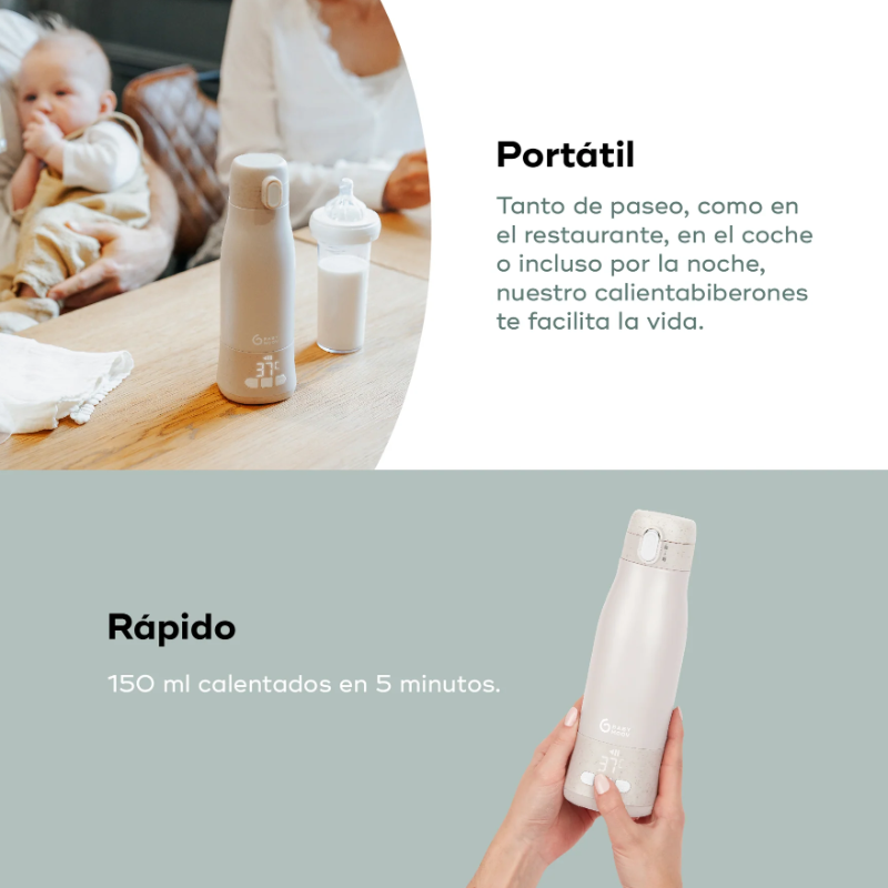 Calientabiberones Babymoov Moov & Feed portátil con bateria