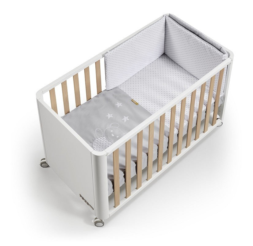 Cuna COLECHO COTINFANT DOCO Sleeping STYLE 4 en 1, 60*120 con textil y colchón