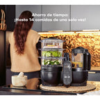 Robot de cocina 6 en 1 Babymoov Nutribaby XL + Mineral Black