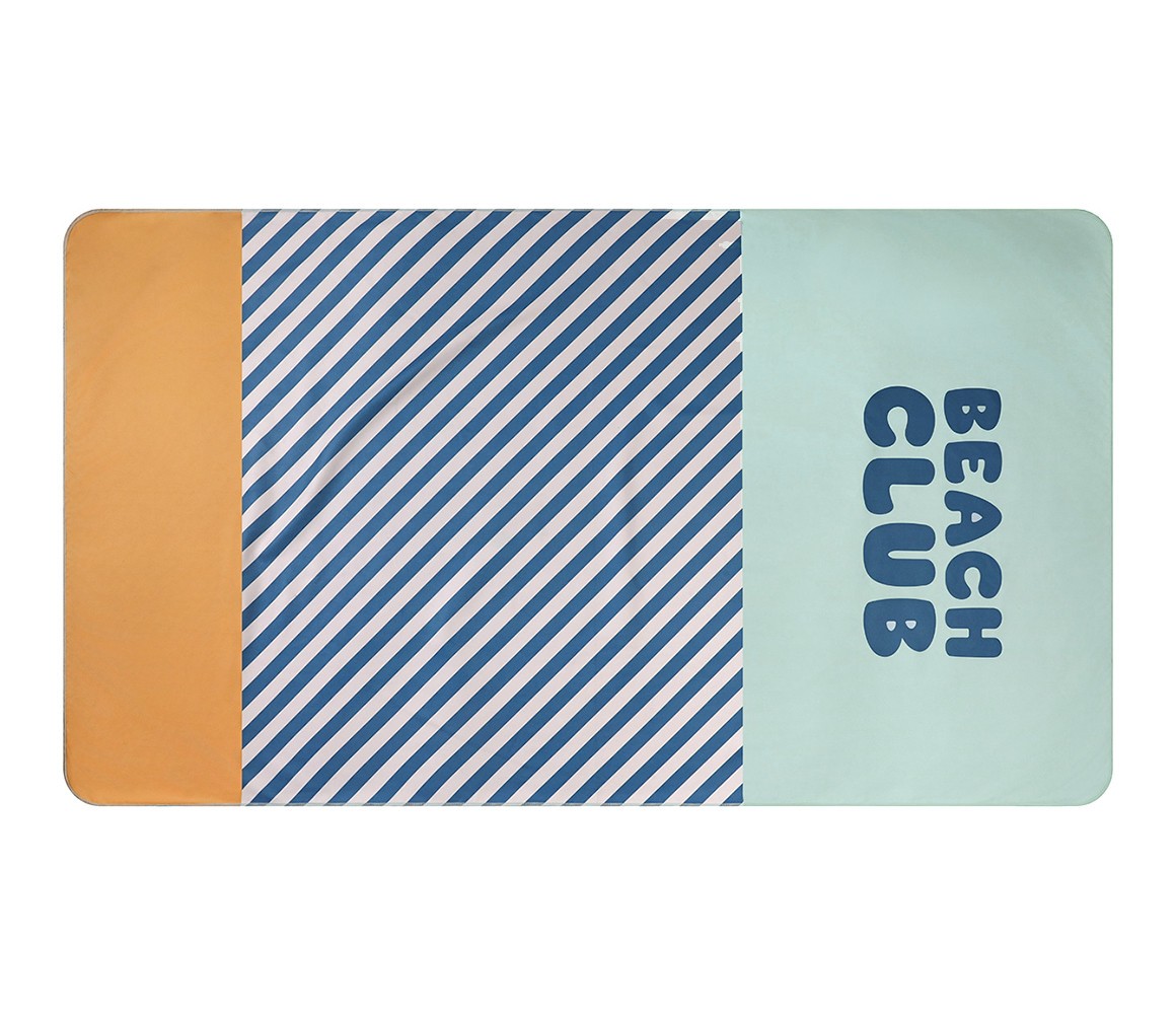 Toalla Playa Microfibra Personalizable Monnëka Stripes Blues & Beyond