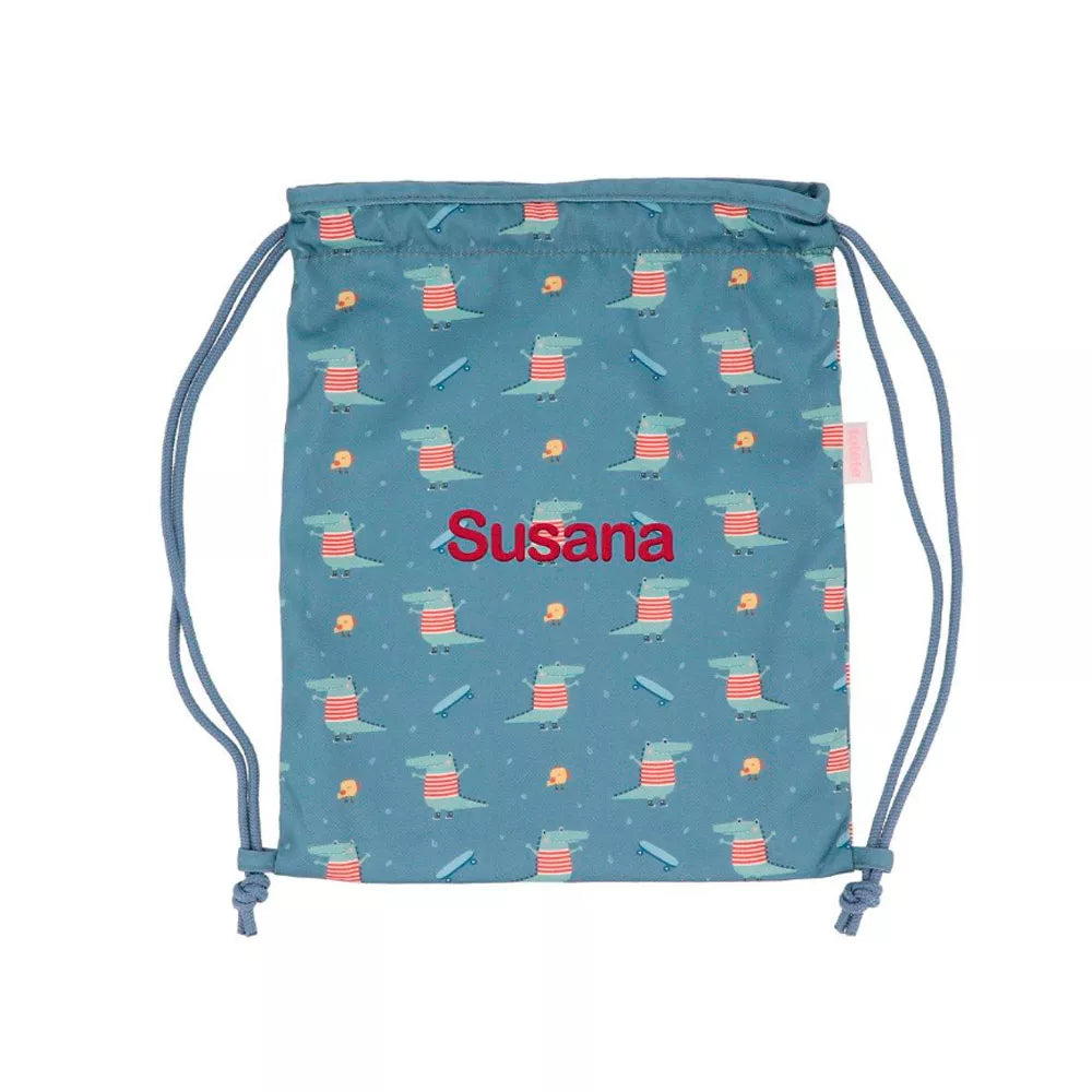 Mochila Saco Tela Tutete Croc Personalizable
