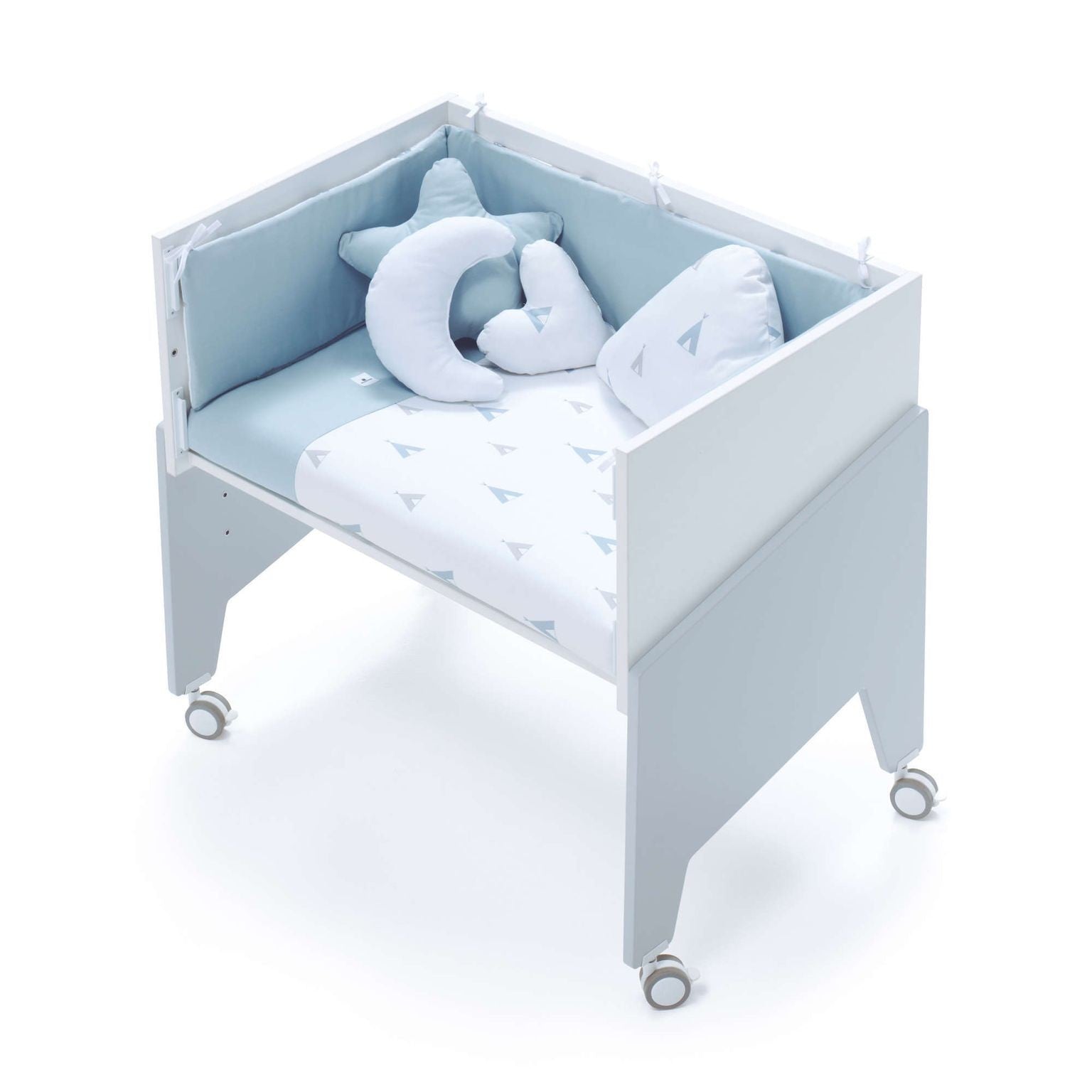 Minicuna Colecho Alondra EQUO GRIS con Set Textil y colchón