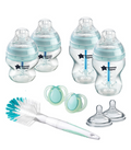 KIT Tommee Tippee 4 biberones Tubo y Valvula Anticolicos y 2 chupetes nocturnos