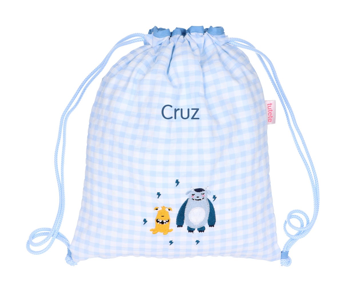 Mochila Tutete Saco Little Monsters Personalizable