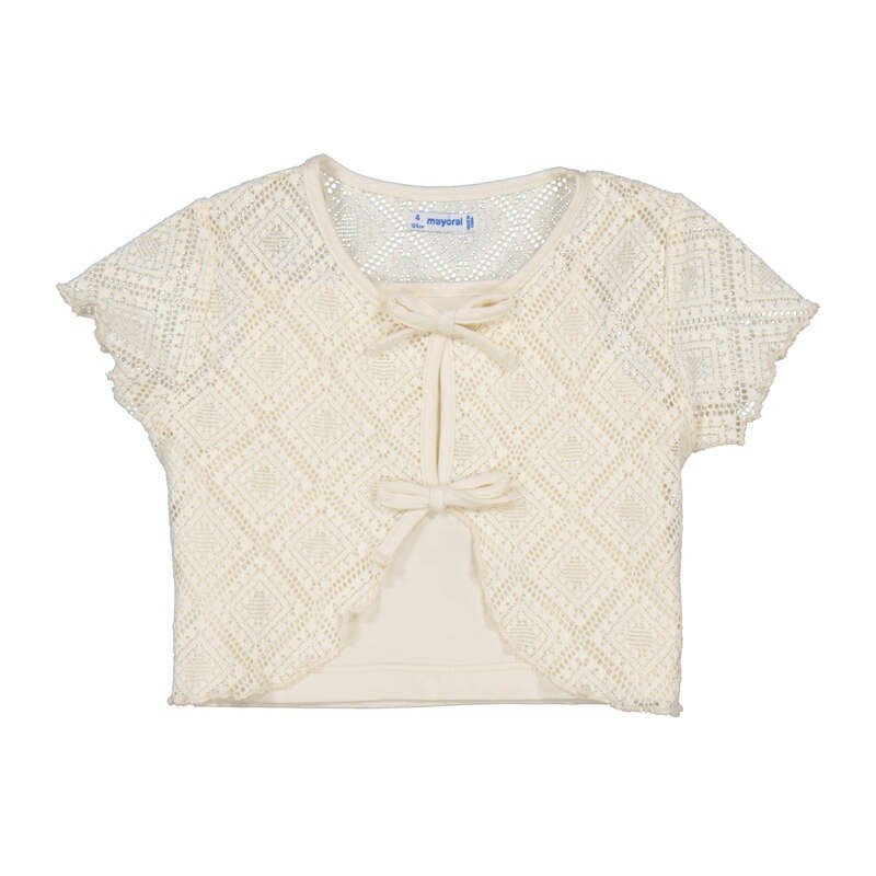 Camiseta Mayoral manga corta 2 piezas crochet