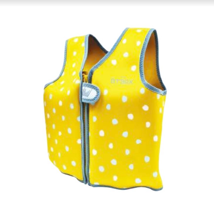Chaleco flotador aprendizaje Btbox Lunares Mostaza