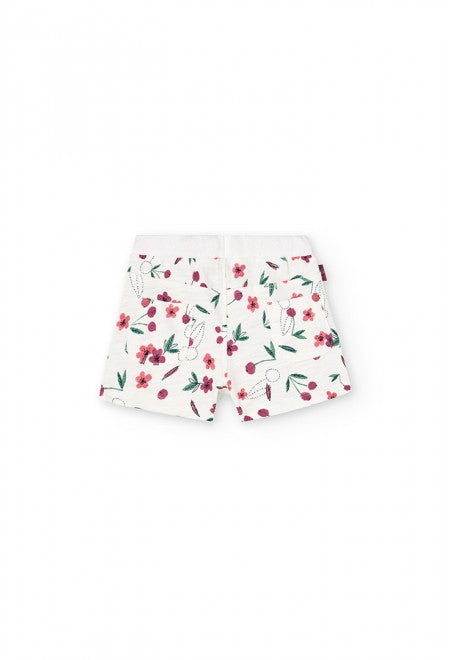 Short Boboli felpa estampada