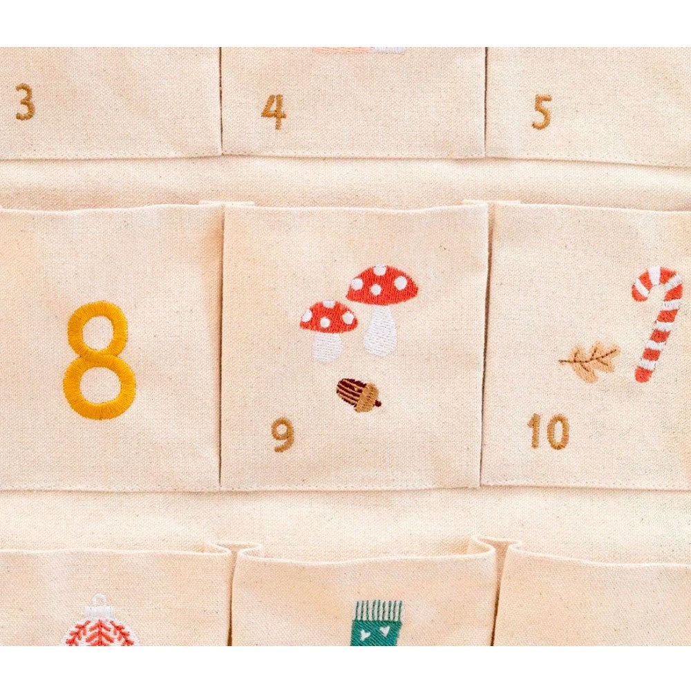 Calendario Adviento Monnëka Navidad Bordado