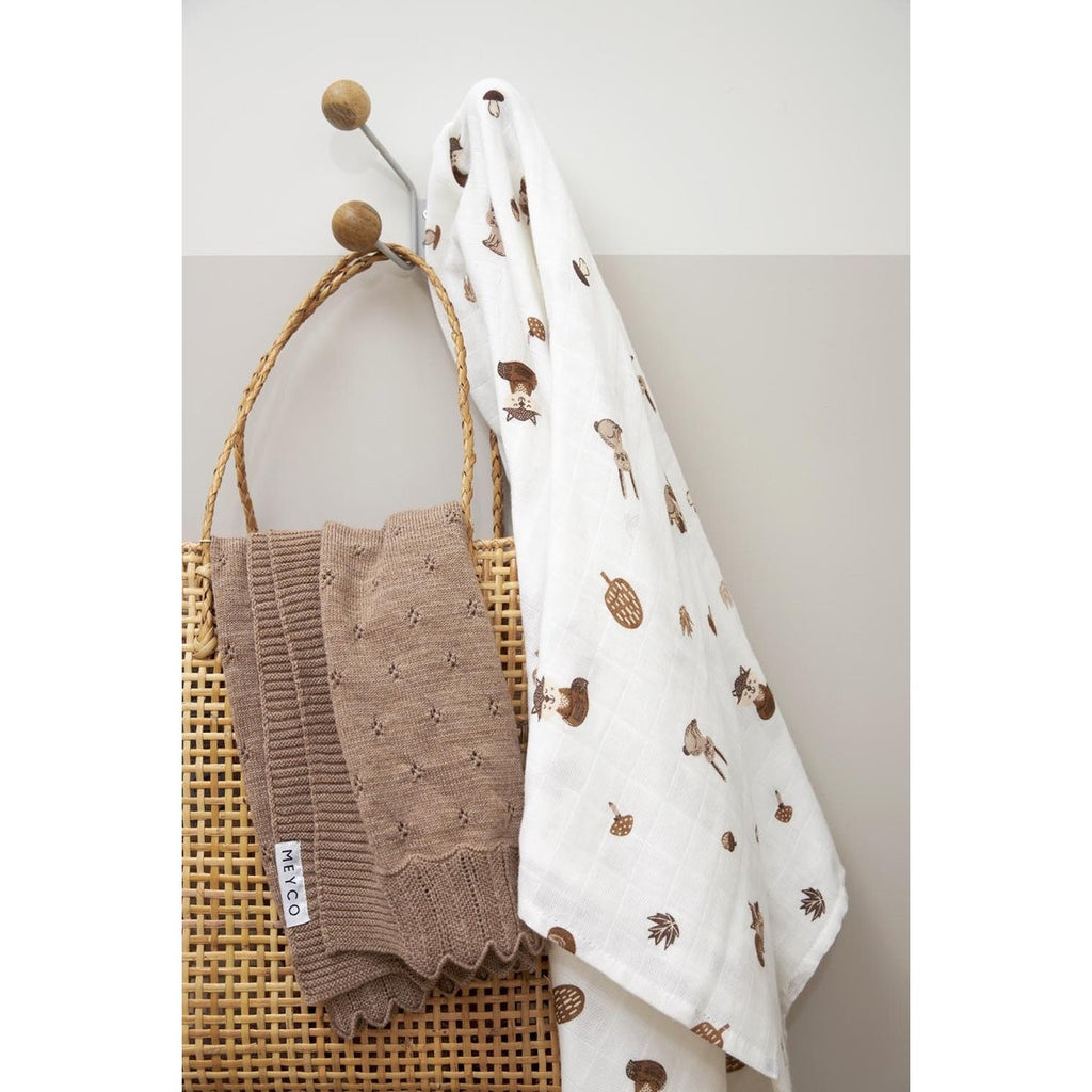 Muselina Grande Meyco Forest Animals Toffee Pack De 2