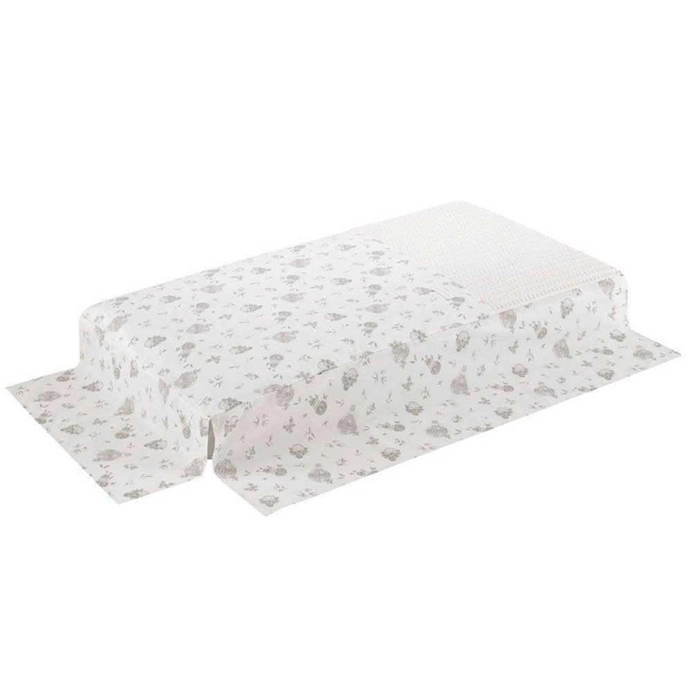 Juego 2 piezas Colcha I-V Cuna Cambrass 60x120 cm Globe Crudo
