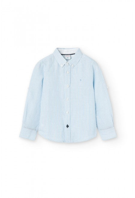 Camisa Boboli lino manga larga listada