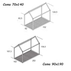 Cama Casita Ros ARCOIRIS
