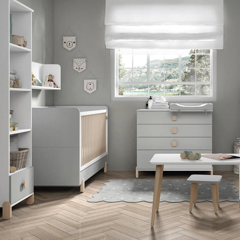 Cuna Evolutiva Ros Mini ELEMENTAL 140x70 con barandilla abatible