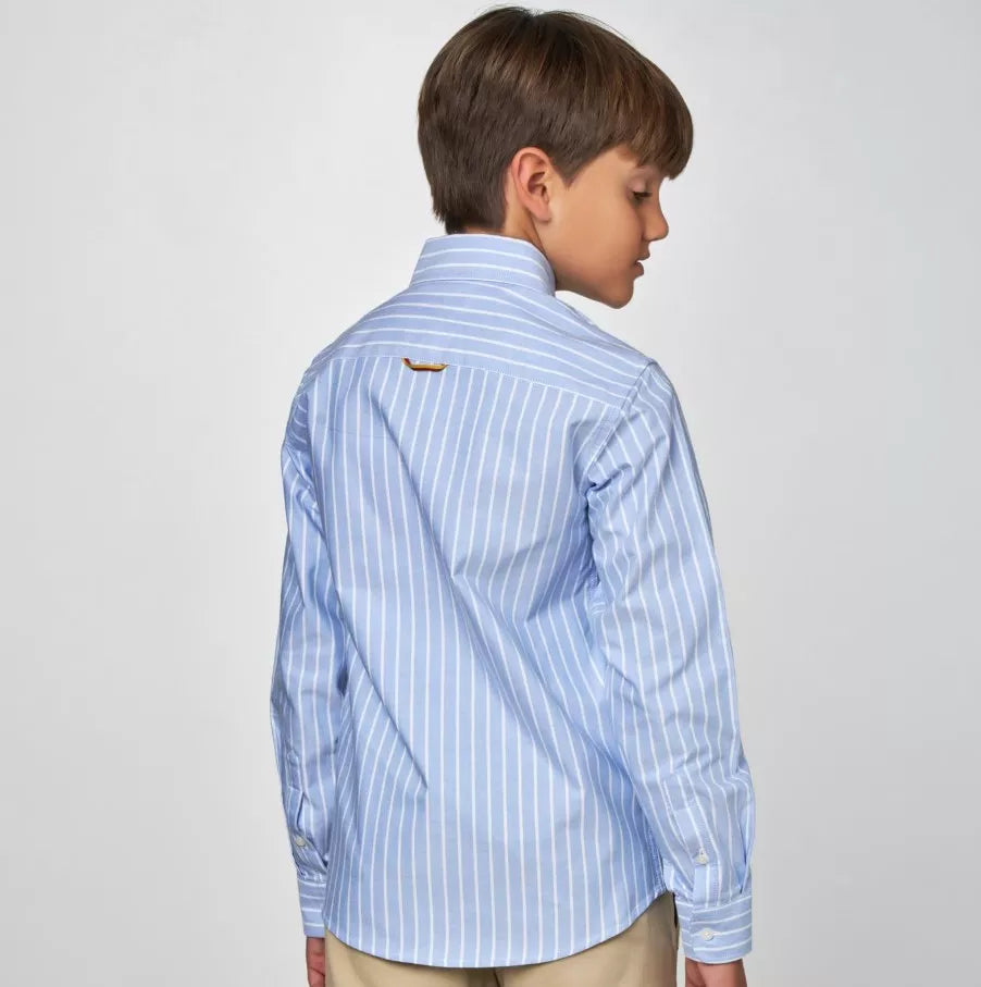 Camisa Spagnolo cuello boton oxford rayas 4525