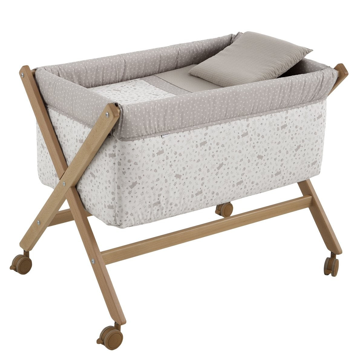 Minicuna tijera madera natural Cambrass Abete