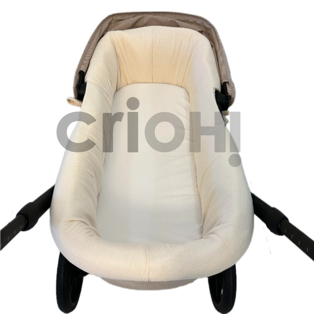 Guarnitura de capazo D'Peques bambula beige