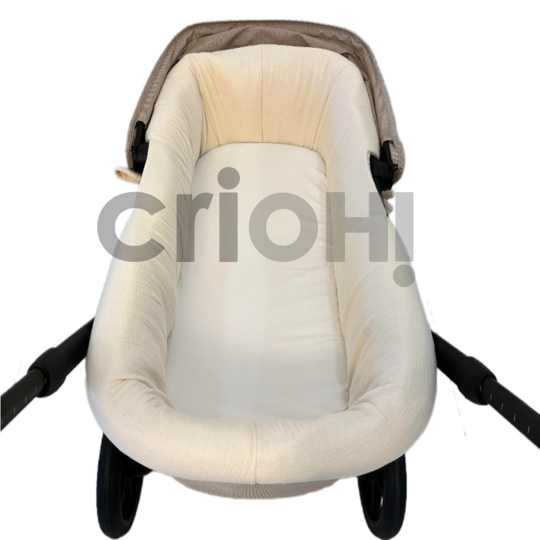 Guarnitura de capazo D'Peques bambula beige