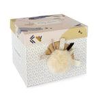 Caja regalo con Conejito pompón natural 25 cm DouDou Et Compagnie