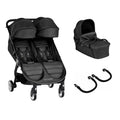 PACK Cochecito Duo Gemelar Baby Jogger City Tour 2 Double con 1 capazo