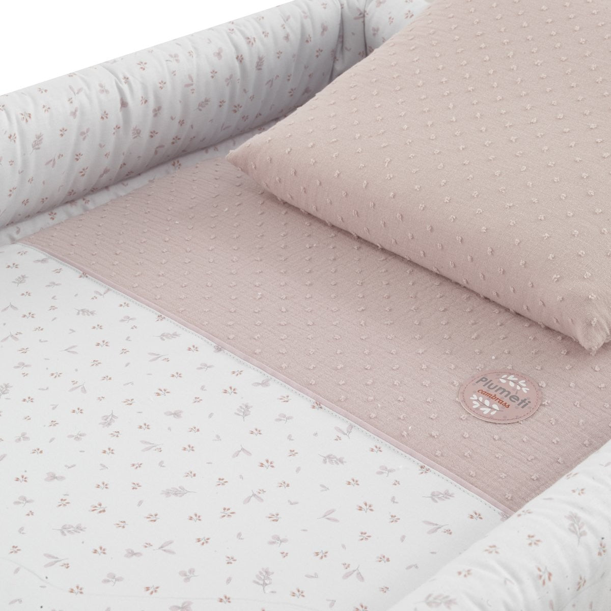 Minicuna tijera madera blanca Cambrass Plumeti