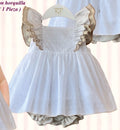 Vestido y braguita Valentina Monet arena