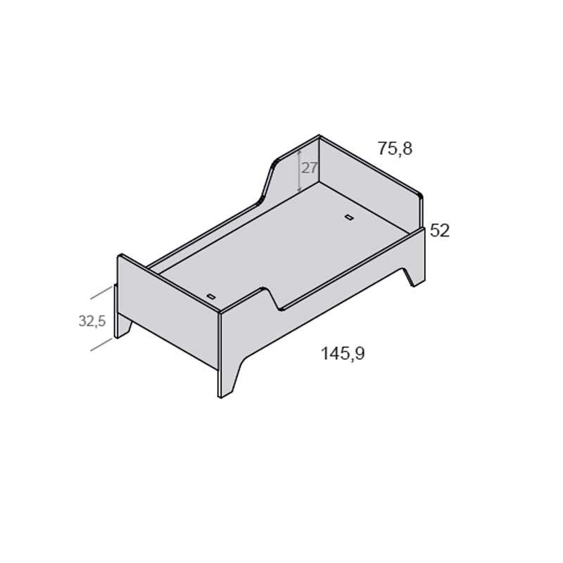 Cama infantil Ros Mini 140X70