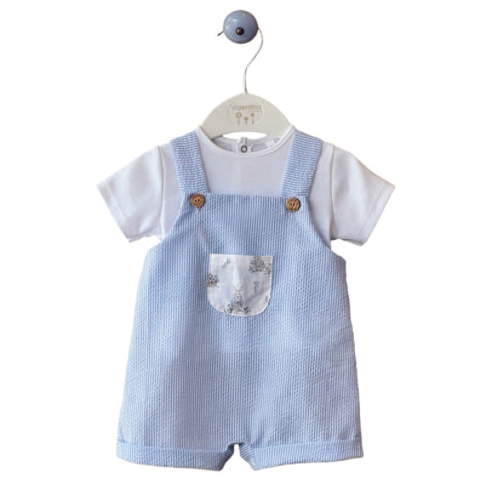 Peto y camiseta Valentina Blue Rabbit