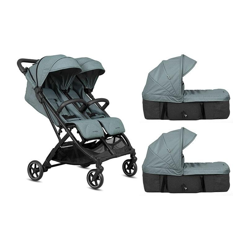 Cochecito Gemelar Casualplay Tour Twin Max con 2 capazos