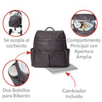 Bolso Mochila Skip Hop Flatiron Raisin