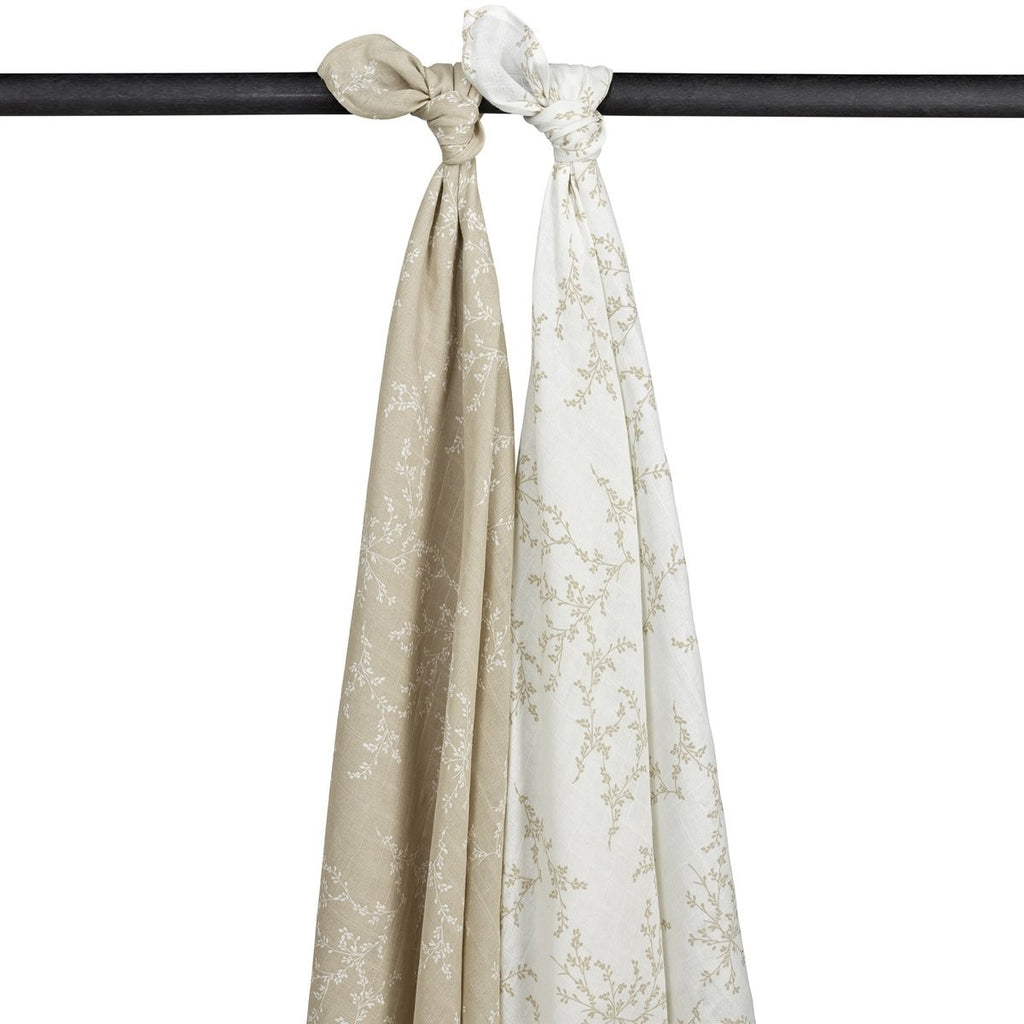Muselina Grande Meyco Branches Sand Pack De 2