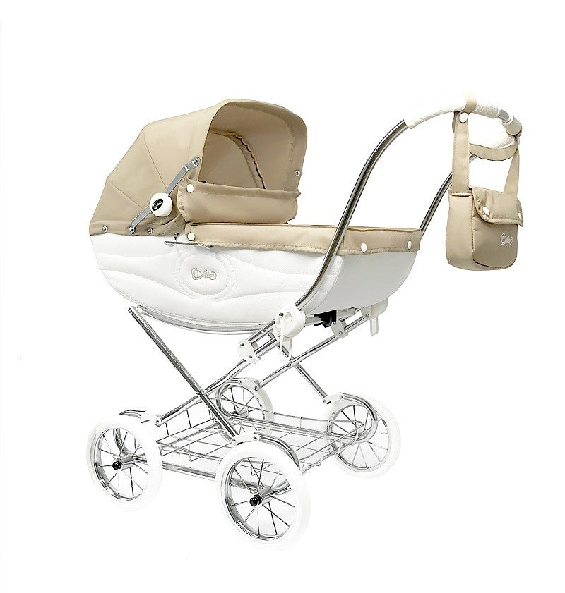 Cochecito para Reborn Arrue Princess Jr. Arena con bolso y cesta metalica