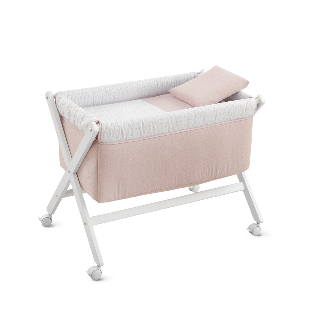 Minicuna tijera madera blanca Cambrass Plumeti